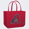 Original Bogg Bag Arizona Diamondbacks Heavy Duty Rubber Beach Bag Lightweight Washable with Waterproof Phone Pouch for Lake Adventures Travel Organizer Vacation Essentials for Women