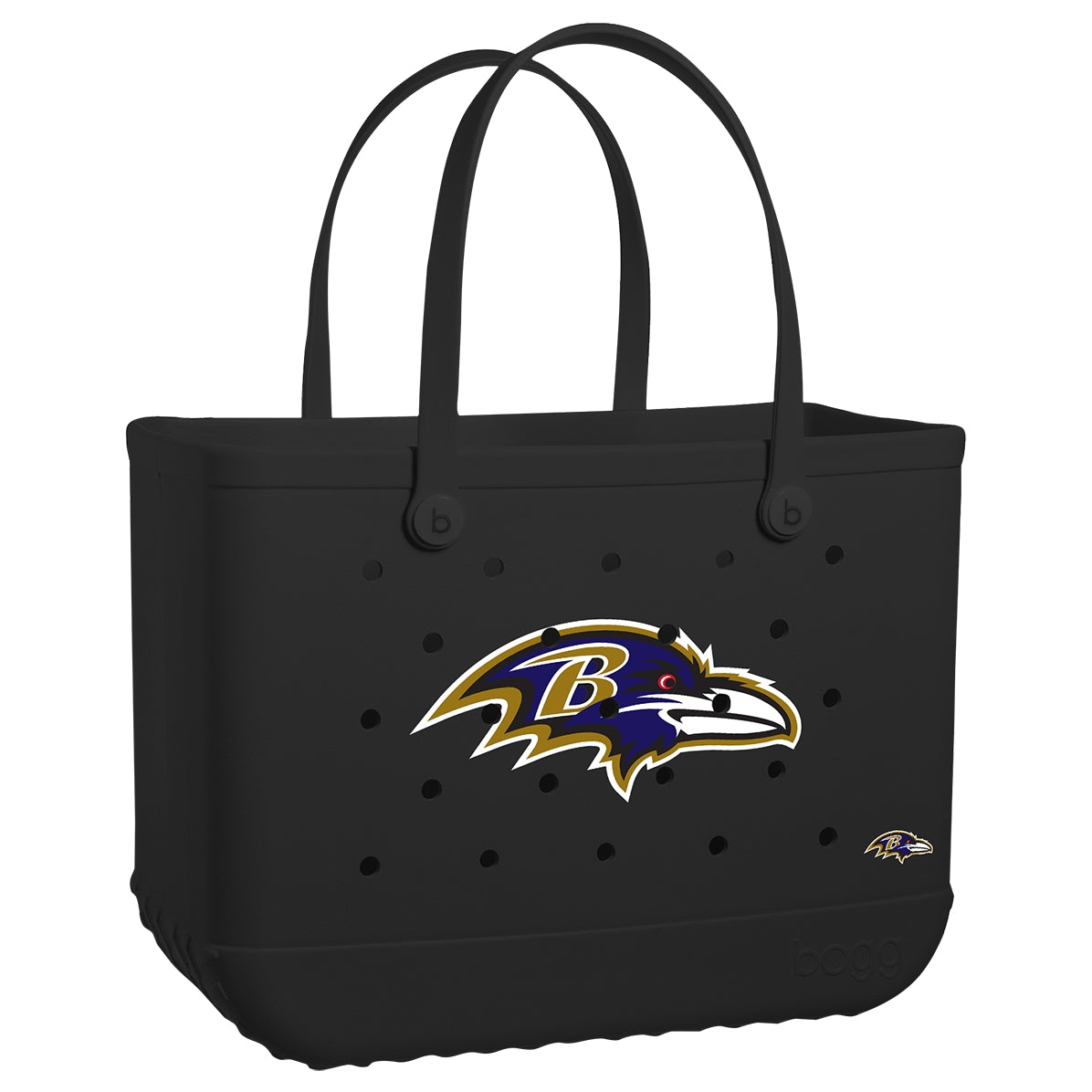 Original Bogg Bag Baltimore Ravens Weekend Getaway Beach Bag Durable Travel Friendly with Adjustable Shoulder Strap for Weekend Getaways Travel Organizer Vacation Essentials for Women