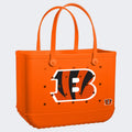 Original Bogg Bag Cincinnati Bengals Multi Purpose Travel Carryall Travel Friendly Washable with Travel Accessory Pouch for Boat Trips Travel Organizer Vacation Essentials for Women