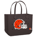 Original Bogg Bag Cleveland Browns Open Top Beach Organizer Waterproof Durable with Non Slip Bottom for Family Beach Days Travel Organizer Vacation Essentials for Women