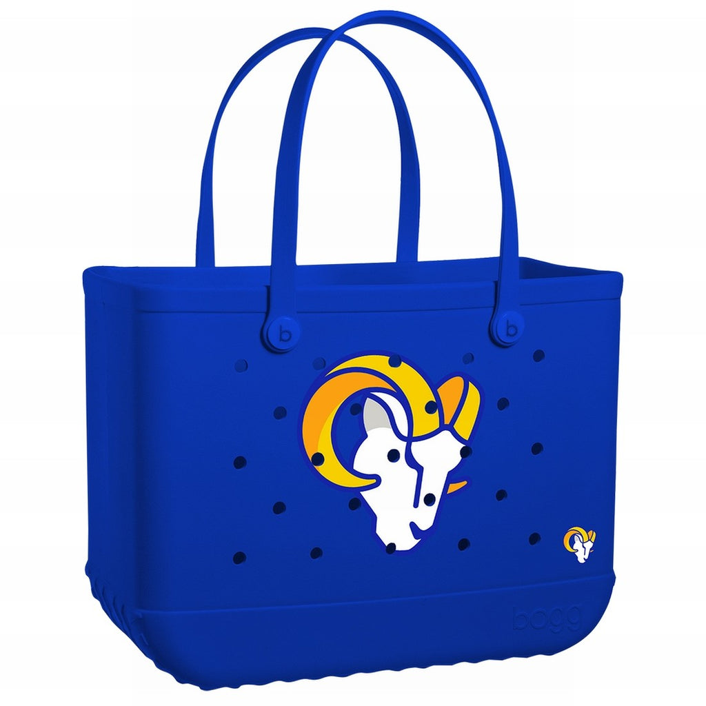 Original Bogg Bag Los Angeles Rams Heavy Duty Rubber Beach Bag Waterproof Oversized with Non Slip Bottom for Boat Trips Travel Organizer Vacation Essentials for Women