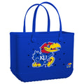 Original Bogg Bag Kansas Jayhawks Water Sports Travel Tote Travel Friendly Oversized with Travel Accessory Pouch for Outdoor Adventures Travel Organizer Vacation Essentials for Women