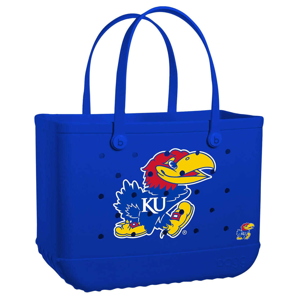 Original Bogg Bag Kansas Jayhawks Water Sports Travel Tote Travel Friendly Oversized with Travel Accessory Pouch for Outdoor Adventures Travel Organizer Vacation Essentials for Women