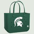 Original Bogg Bag Michigan State Spartans Oversized Beach Travel Tote Easy Clean Oversized with Adjustable Shoulder Strap for Boat Trips Travel Organizer Vacation Essentials for Women