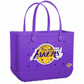 Original Bogg Bag Los Angeles Lakers Beach Picnic Storage Bag Luxury Travel Friendly Easy Maintenance Surface for Cruise Travel