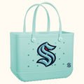 Original Bogg Bag Seattle Kraken Ocean Breeze Carryall Heavy Duty Tip Resistant Non Slip Bottom Design for Cruise Travel