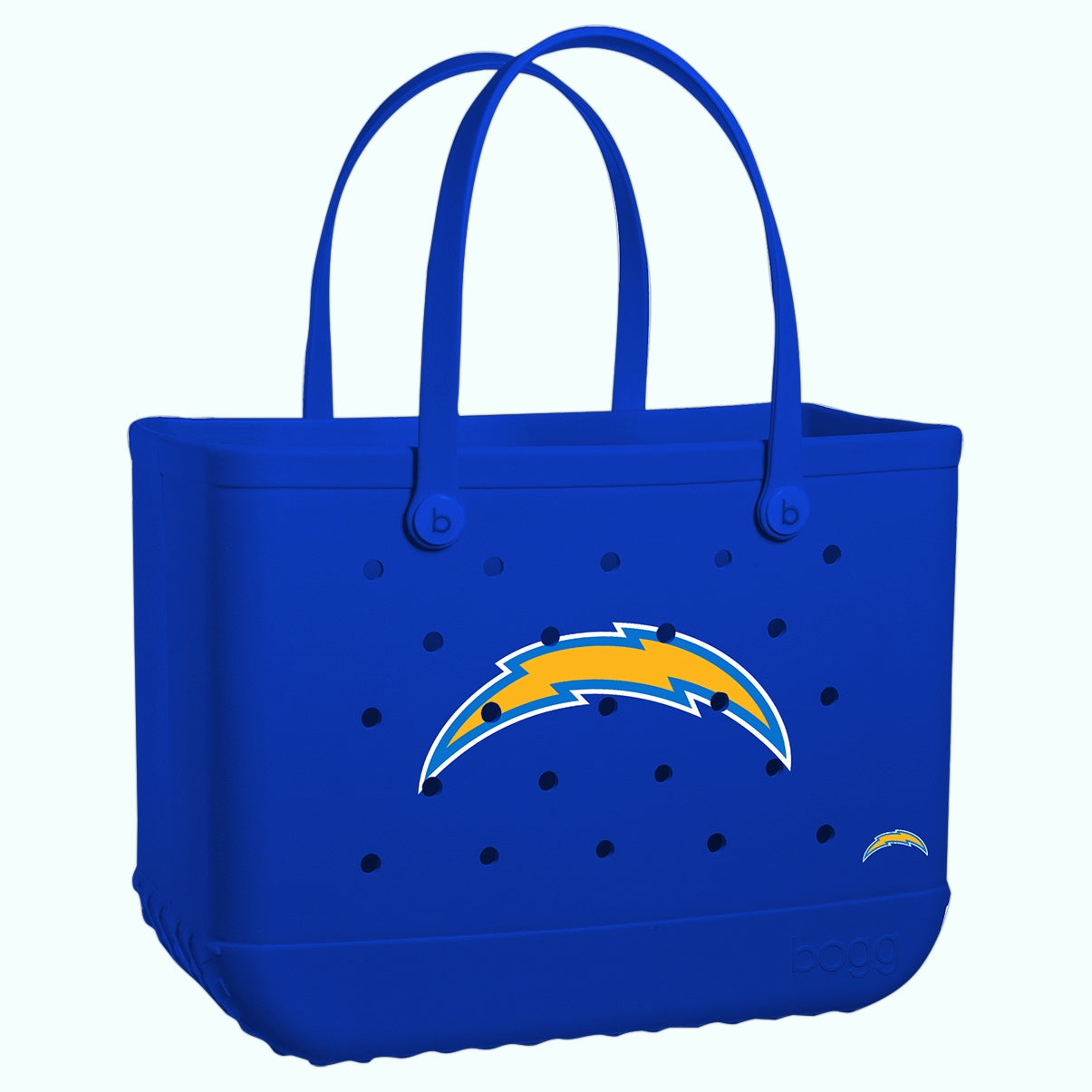 Original Bogg Bag Los Angeles Chargers Poolside Storage Carryall Waterproof Easy Clean with Extra Storage Compartments for Boat Trips Travel Organizer Vacation Essentials for Women