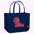 Original Bogg Bag Ole Miss Rebels Luxury Resort Pool Tote Oversized Travel Friendly with Makeup Bag for Resort Holidays Travel Organizer Vacation Essentials for Women
