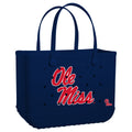 Original Bogg Bag Ole Miss Rebels Beach Picnic Storage Bag Modern Multi Purpose Extra Wide Opening for Boat Excursions