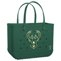 Original Bogg Bag Milwaukee Bucks Heavy Duty Rubber Beach Bag Durable Sandproof with Cosmetic Organizer for Cruise Travel Travel Organizer Vacation Essentials for Women