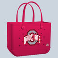 Original Bogg Bag Ohio State Buckeyes Family Size Beach Organizer Travel Friendly Oversized with Travel Accessory Pouch for Outdoor Adventures Travel Organizer Vacation Essentials for Women