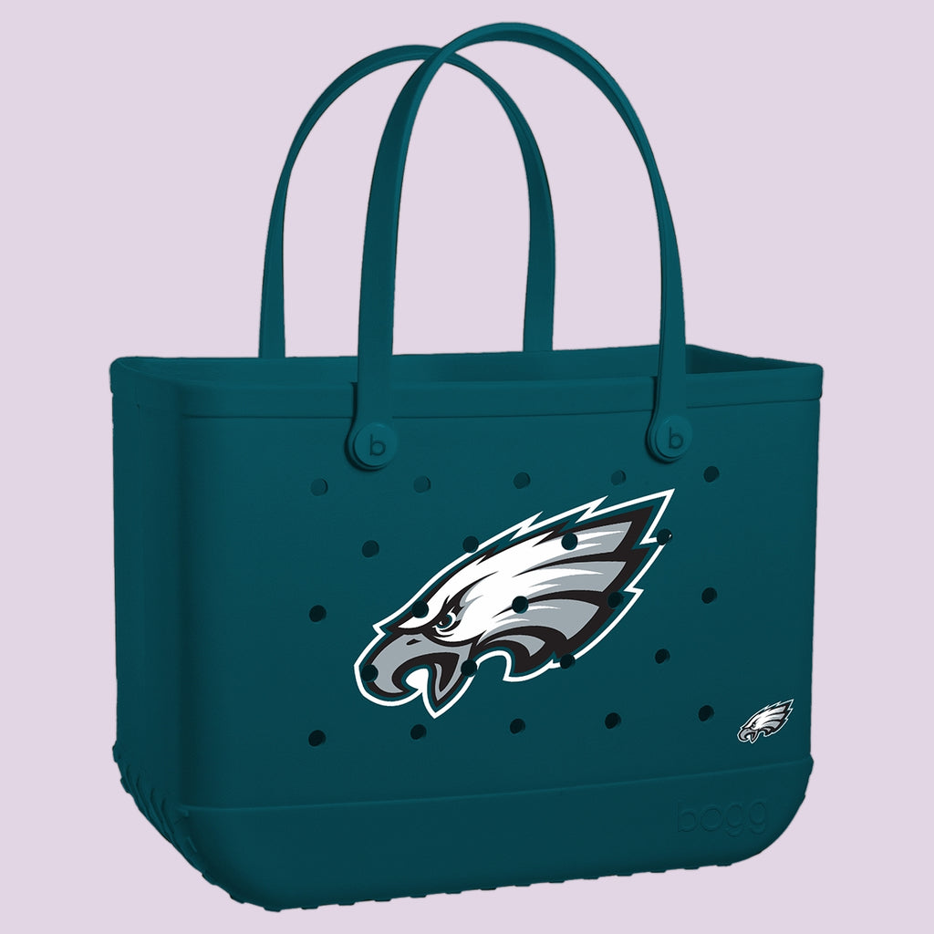 Original Bogg Bag Philadelphia Eagles Cruise Essentials Travel Tote Waterproof Lightweight with Travel Accessory Pouch for Beach Vacation Travel Organizer Vacation Essentials for Women