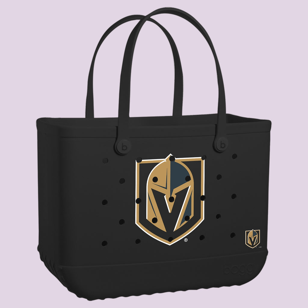 Original Bogg Bag Vegas Golden Knights Easy Clean Rubber Tote Durable Washable with Spacious Interior for Boat Trips Travel Organizer Vacation Essentials for Women