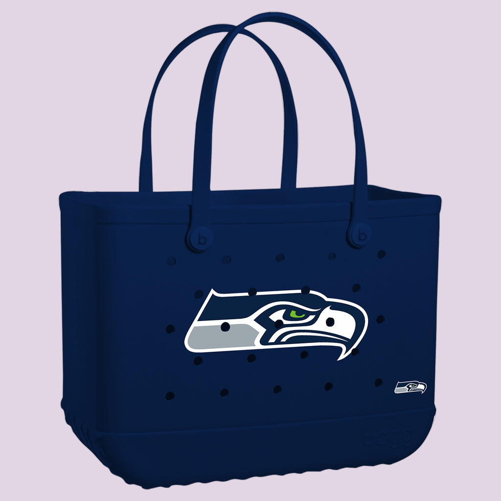 Original Bogg Bag Seattle Seahawks Pool Party Storage Bag Lightweight Multi Purpose Bonus Cosmetic Bag Included for Cruise Travel