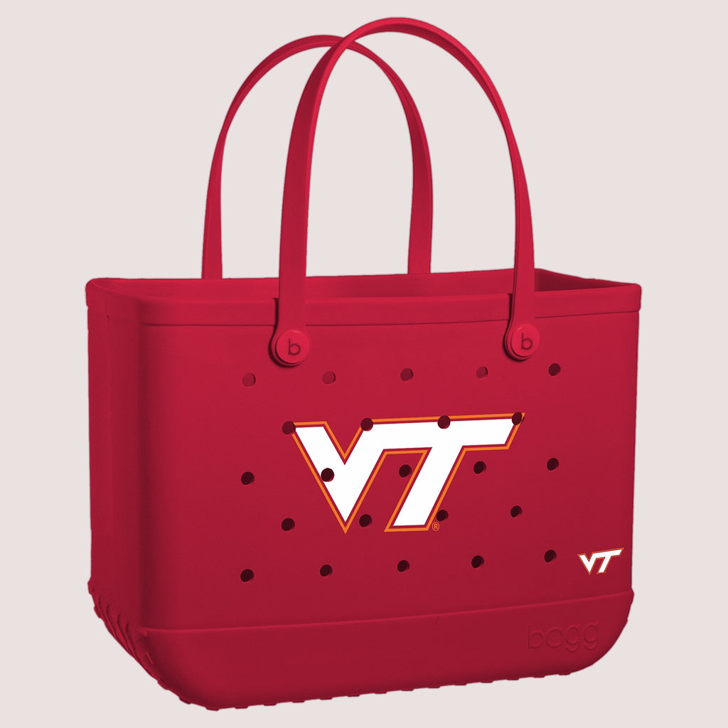 Original Bogg Bag Virginia Tech Hokies Summer Holiday Storage Tote Stylish Waterproof Easy Maintenance Surface for Pool Activities