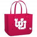 Original Bogg Bag Utah Utes Waterproof EVA Beach Tote Bag Lightweight Waterproof with Non Slip Bottom for Yacht Excursions Travel Organizer Vacation Essentials for Women