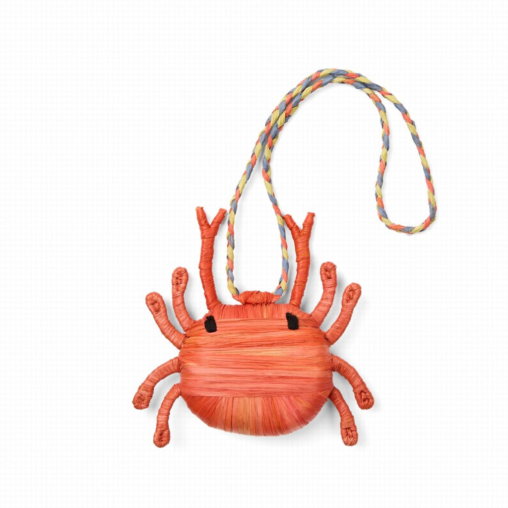 Bogg'd & Charmed Raffia Crab Lightweight Waterproof Carryall Easy Clean Lightweight with Spacious Interior for Beach Vacation Travel Organizer Vacation Essentials for Women