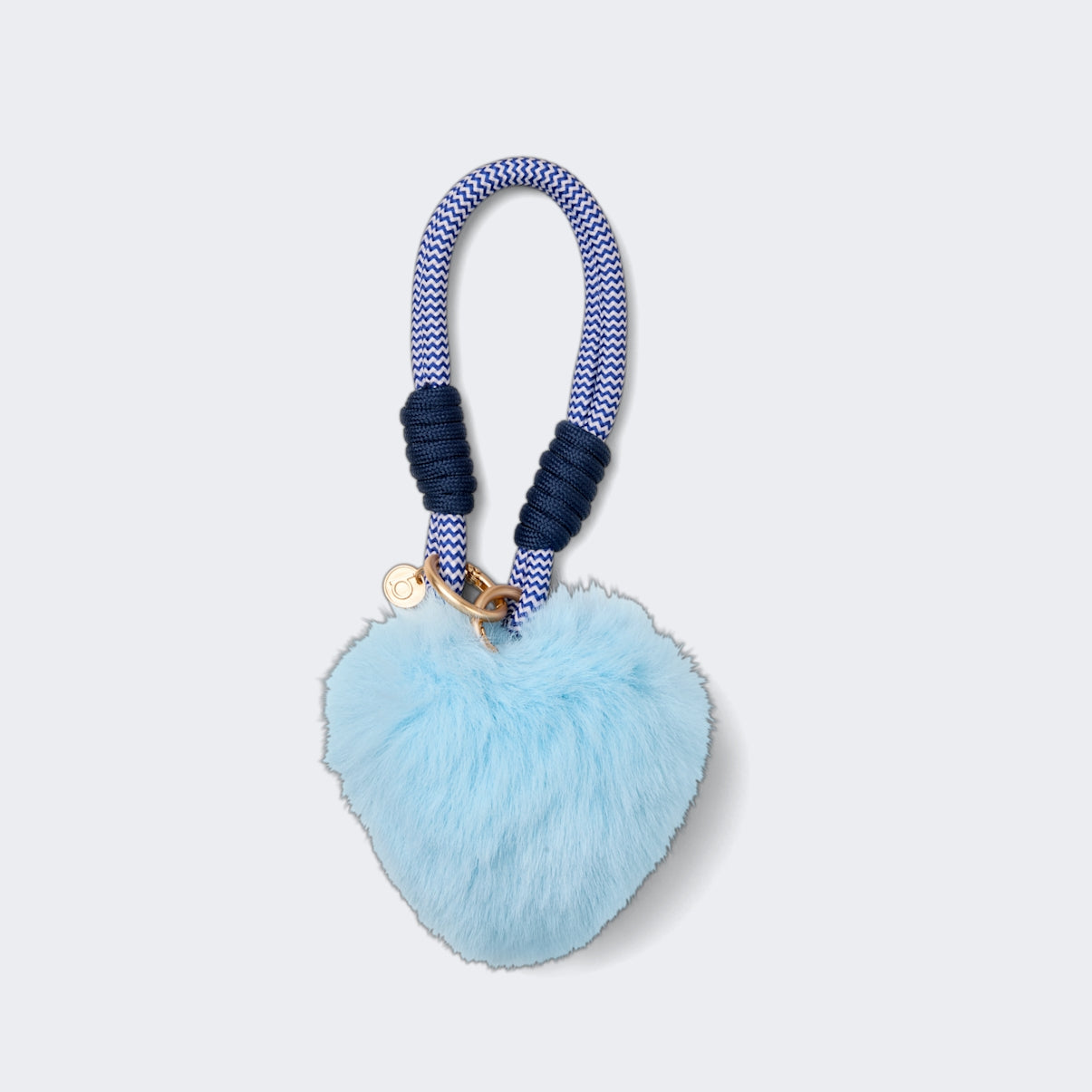 Bogg'd & Charmed Blue Heart Pouf Cruise Ship Essentials Tote Modern Easy Clean Adjustable Shoulder Strap for Resort Vacations