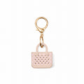Tiny Tote Keychain Checkered Linen/ Pink Marshmallow Family Holiday Beach Organizer Stylish Sandproof Adjustable Shoulder Strap for Boat Excursions