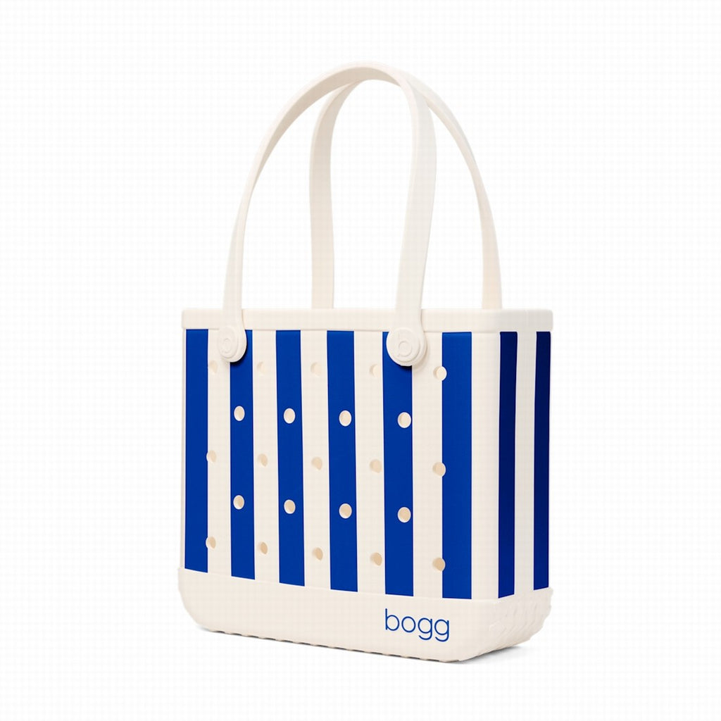 Baby Bogg Bag Mykonos Blue Stripe Yacht Day Travel Organizer Stylish Large Capacity Non Slip Bottom Design for Women