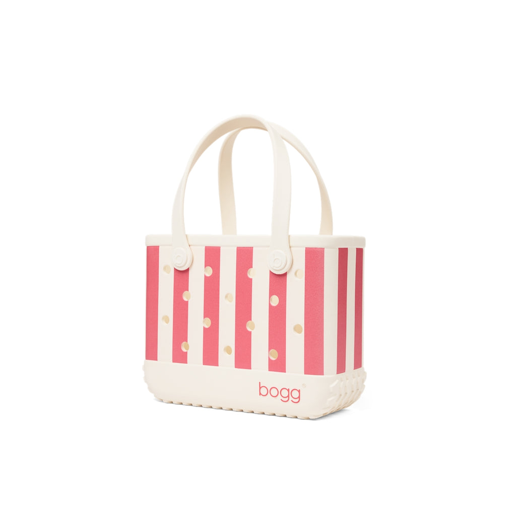 Bitty Bogg Bag Capri Coral Stripe Tropical Resort Beach Bag Stylish Oversized Open Top Access Access for Outdoor Sports