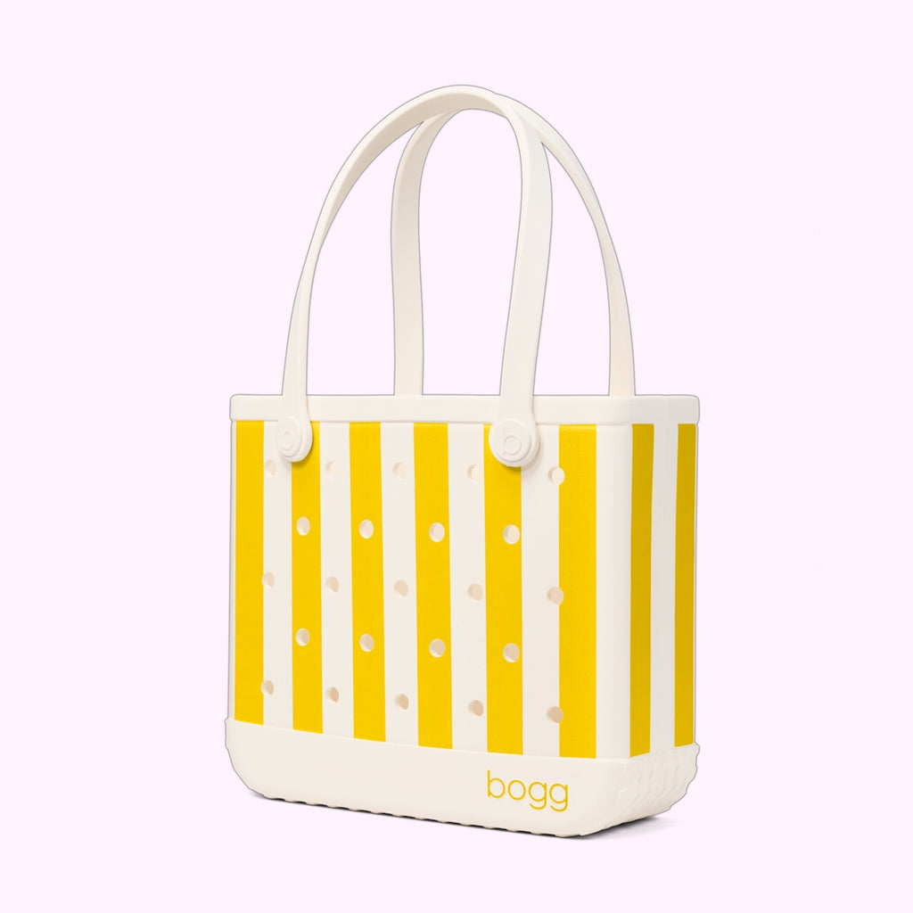 Baby Bogg Bag Limoncello Yellow Stripe Summer Escape Beach Bag Heavy Duty Multi Purpose Extra Wide Opening for Boat Excursions