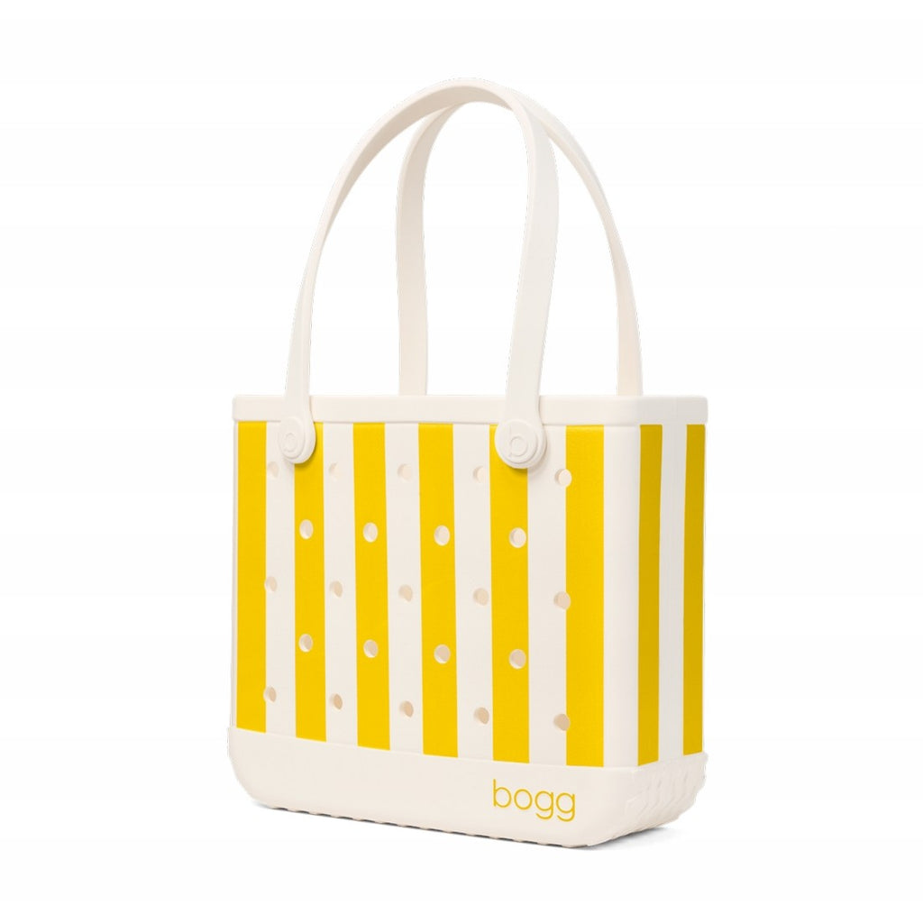 Baby Bogg Bag Limoncello Yellow Stripe Sunny Getaway Carryall Ultra Durable Oversized Accessory Organizer Pouch for Women