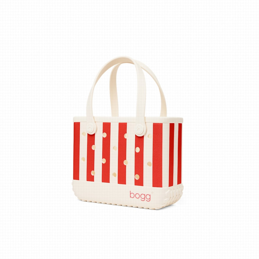 Bitty Bogg Bag Buoy Red Stripe Weekend Getaway Beach Bag Large Capacity Sandproof with Cosmetic Organizer for Resort Holidays Travel Organizer Vacation Essentials for Women