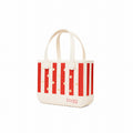 Bitty Bogg Bag Buoy Red Stripe Weekend Getaway Beach Bag Large Capacity Sandproof with Cosmetic Organizer for Resort Holidays Travel Organizer Vacation Essentials for Women