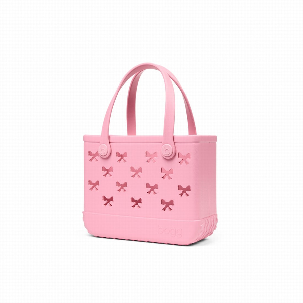 Bitty Bogg Bag Bubblegum Bows Coastal Travel Beach Bag Portable Oversized Deep Storage Interior for Pool Activities