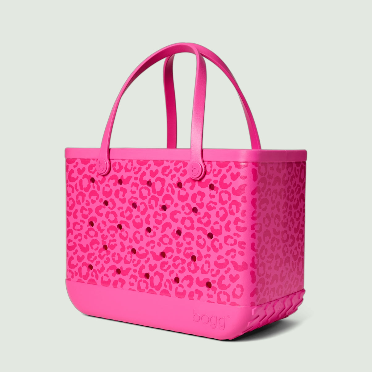 Original Bogg Bag Purrr fectly Pink Leopard Boat Trip Waterproof Tote Tip Resistant Large Capacity with Travel Accessory Pouch for Boat Trips Travel Organizer Vacation Essentials for Women