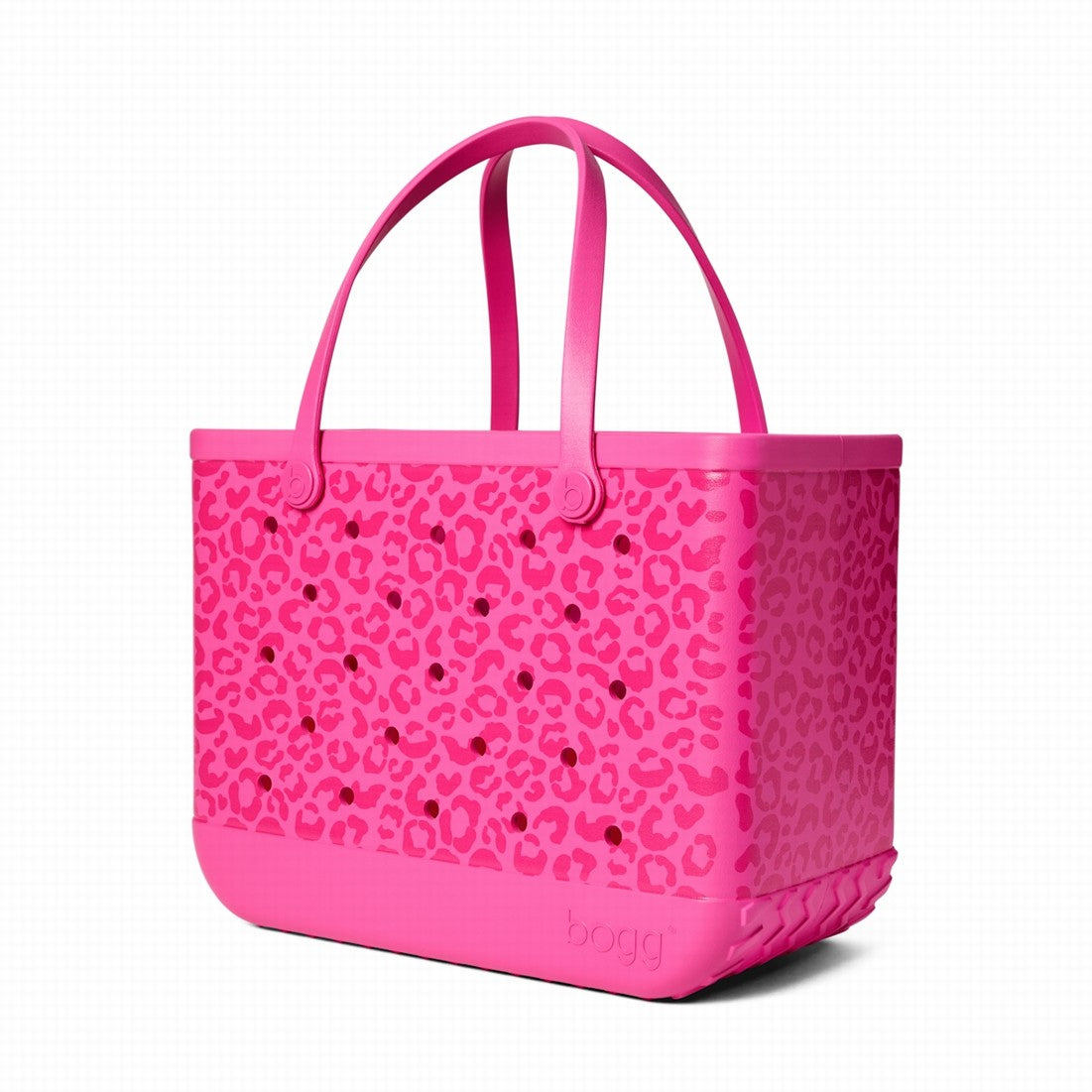 Original Bogg Bag Purrr fectly Pink Leopard Family Fun Day Tote Functional Easy Clean Deep Storage Interior for Cruise Travel