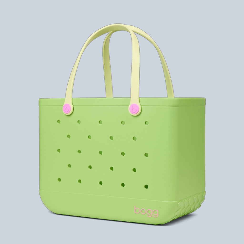 Original Bogg Bag Lime In The Coconut Family Beach Day Carryall Oversized Oversized with Cosmetic Organizer for Weekend Getaways Travel Organizer Vacation Essentials for Women