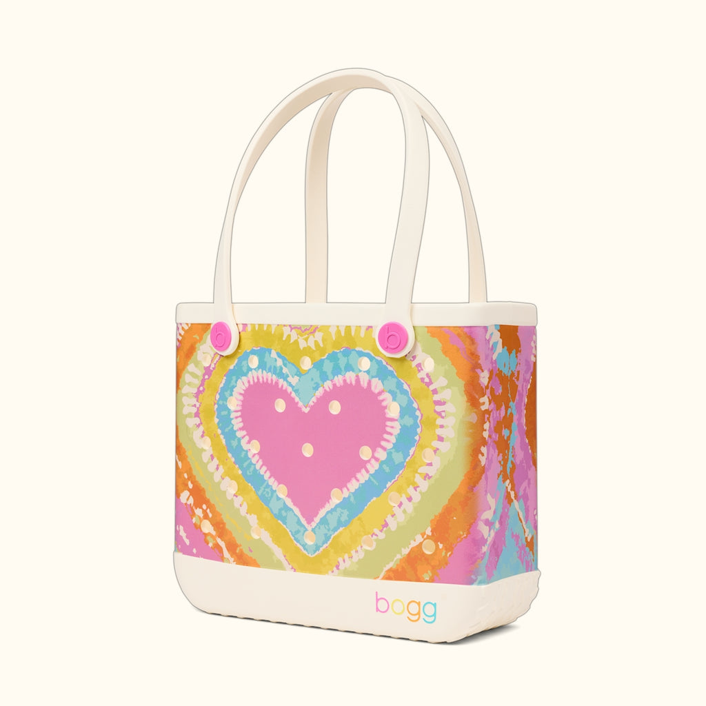 Baby Bogg Bag Dye licious Heart Pink Taffy Multi Purpose Travel Carryall Sandproof Durable with Non Slip Bottom for Camping Trips Travel Organizer Vacation Essentials for Women