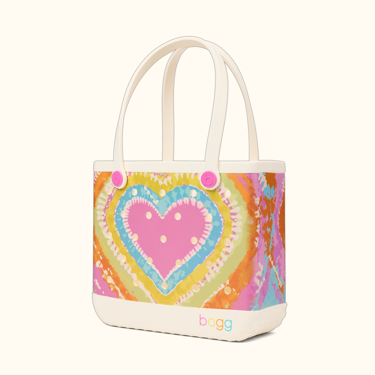 Baby Bogg Bag Dye licious Heart Pink Taffy Multi Purpose Travel Carryall Sandproof Durable with Non Slip Bottom for Camping Trips Travel Organizer Vacation Essentials for Women