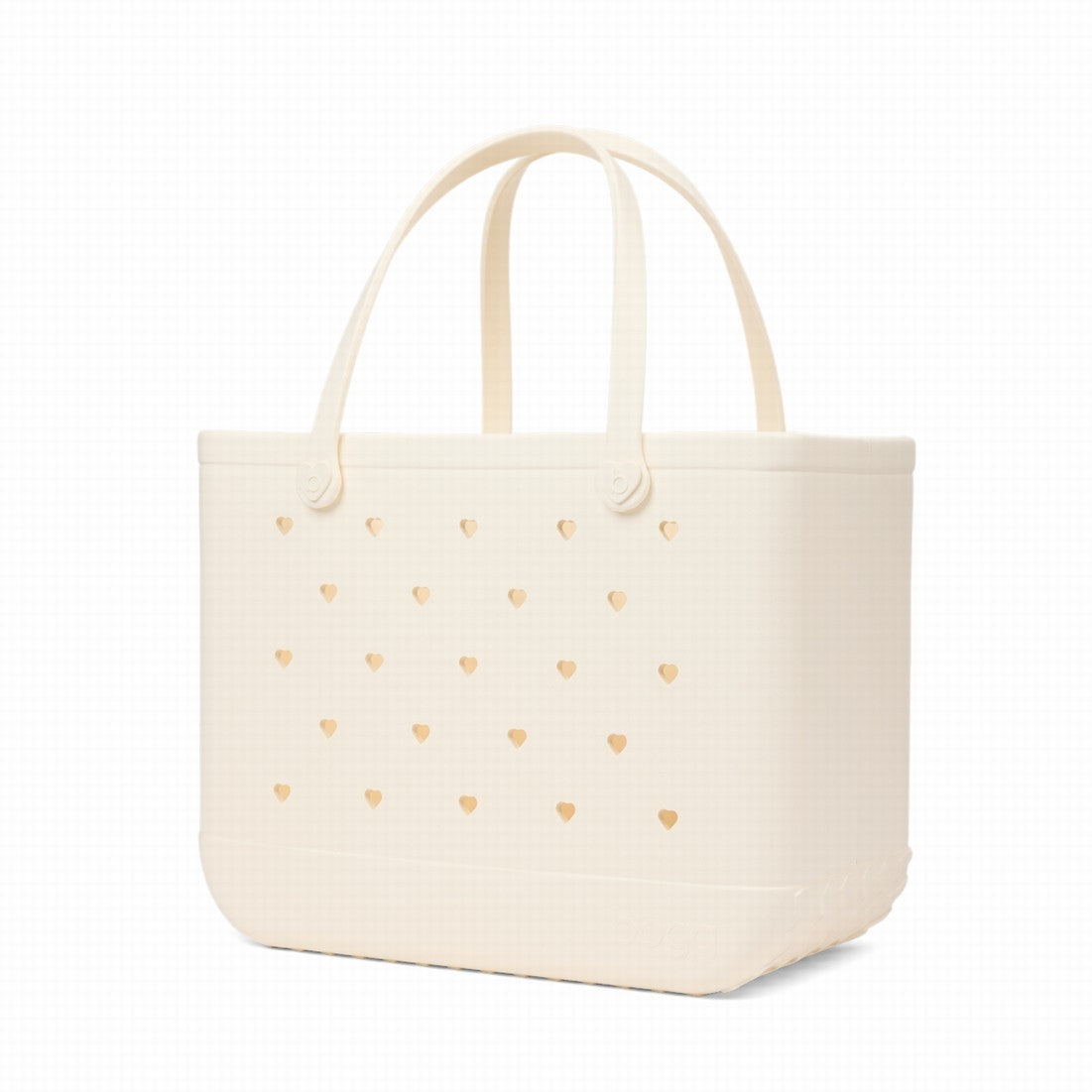 Original Bogg Bag Cut Out Heart Coconut Sunny Getaway Carryall Modern Tip Resistant Easy Maintenance Surface for Cruise Travel
