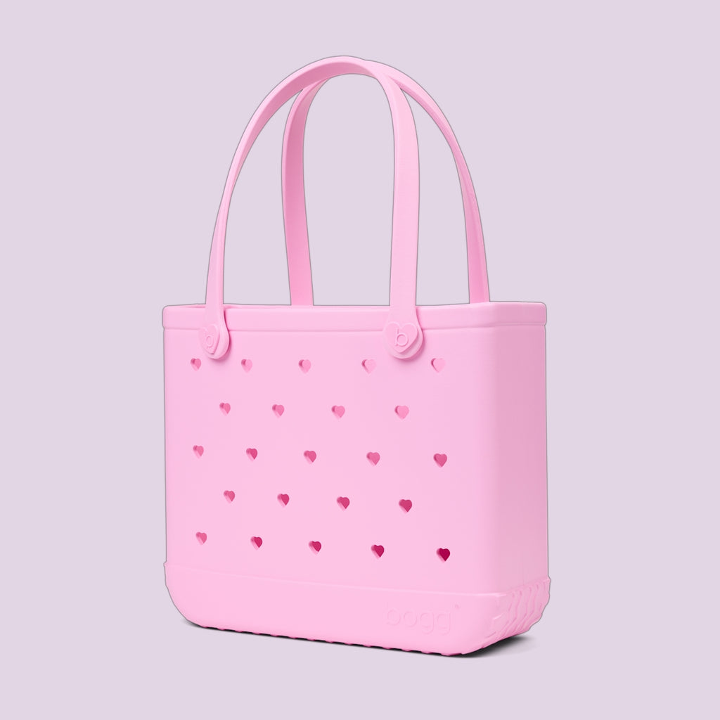 Baby Bogg Bag Cut Out Heart Pink Taffy Vacation Gear Organizer Luxury Tip Resistant Easy Maintenance Surface for Cruise Travel