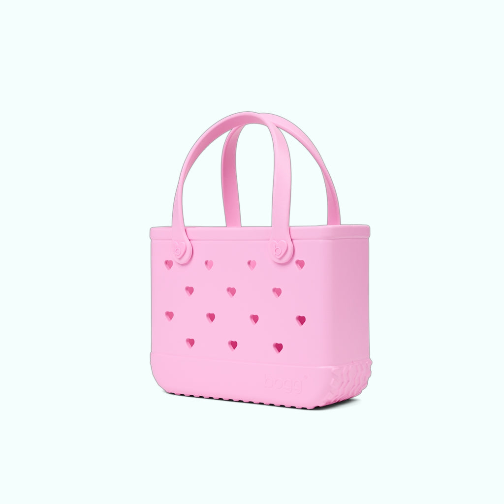 Bitty Bogg Bag Cut Out Heart Pink Taffy Weekend Escape Carryall Ultra Durable Large Capacity Extra Wide Opening for Family Trips