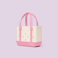 Bitty Bogg Bag Varsity Blowing Pink Bubbles Sunny Getaway Carryall Heavy Duty Easy Clean Deep Storage Interior for Boat Excursions