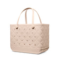 Original Bogg Bag Quilted Freshly Pressed Linen Island Getaway Carryall Ultra Durable Sandproof Reinforced Grip Handles for Summer Adventures
