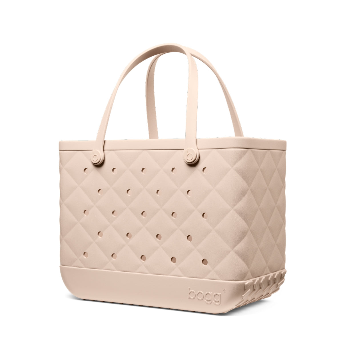 Original Bogg Bag Quilted Freshly Pressed Linen Island Getaway Carryall Ultra Durable Sandproof Reinforced Grip Handles for Summer Adventures