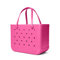 Original Bogg Bag Haute Pink Travel Friendly Beach Organizer Durable Travel Friendly with Non Slip Bottom for Boat Trips Travel Organizer Vacation Essentials for Women