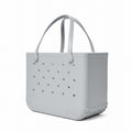 Original Bogg Bag Shades of Gray Sunny Getaway Carryall Lightweight Waterproof Extra Wide Opening for Resort Vacations