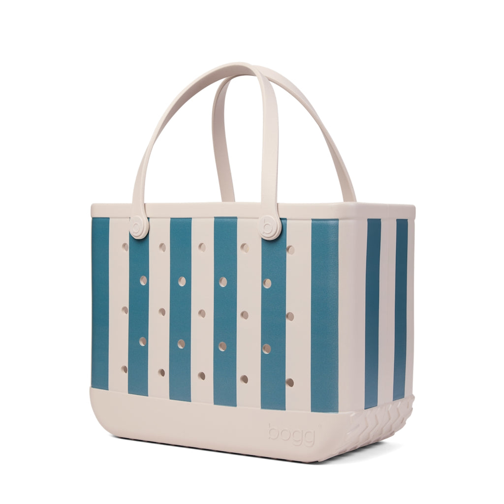 Original Bogg Bag Dockside Stripe Large Capacity Beach Carryall Easy Clean Washable with Easy Clean Surface for Summer Travel Travel Organizer Vacation Essentials for Women