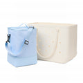 Bogg Brrr Half Cooler Blue Skies and Bogg Bag Oversized Beach Travel Tote Easy Clean Waterproof with Easy Clean Surface for Lake Adventures Travel Organizer Vacation Essentials for Women