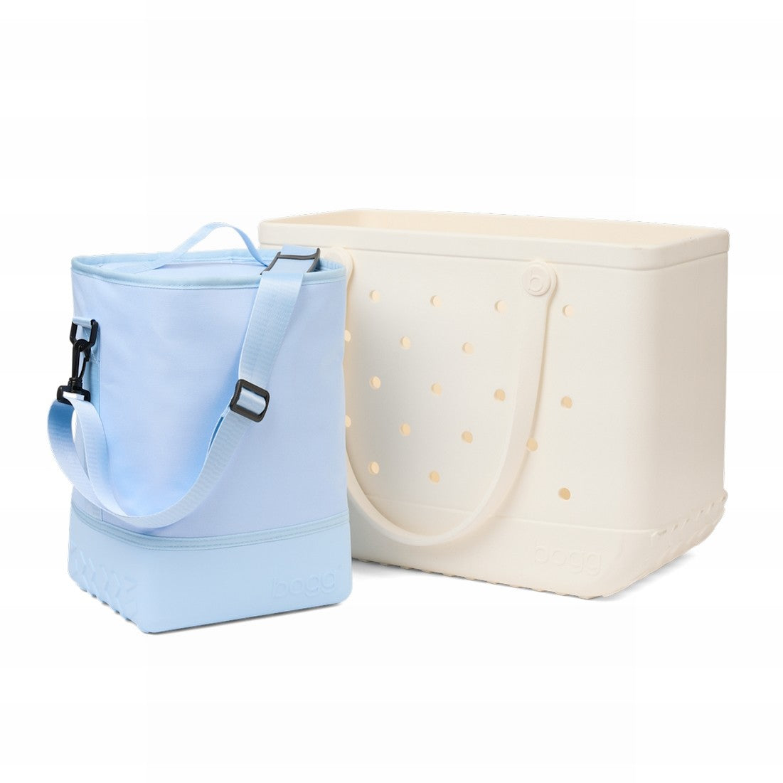 Bogg Brrr Half Cooler Blue Skies and Bogg Bag Oversized Beach Travel Tote Easy Clean Waterproof with Easy Clean Surface for Lake Adventures Travel Organizer Vacation Essentials for Women