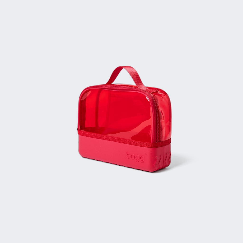 Boggs N' Ends Off to the Races Red Large Capacity Beach Carryall Washable Large Capacity with Non Slip Bottom for Camping Trips Travel Organizer Vacation Essentials for Women