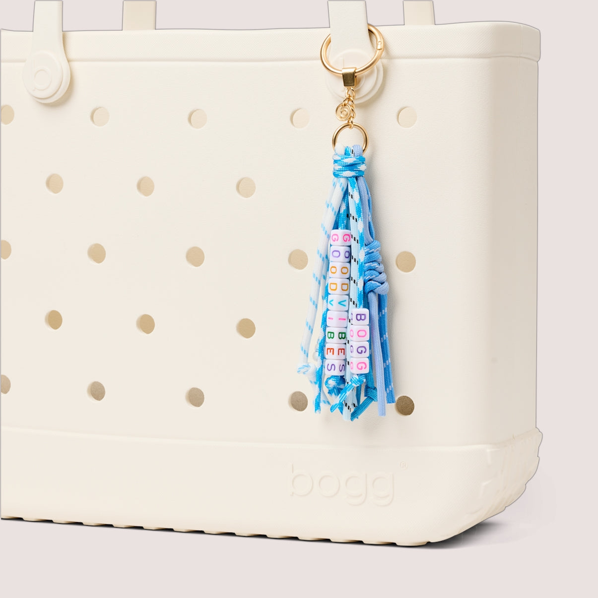 Bogg'd & Charmed Good Vibes Tassel Vacation Gear Organizer Modern Tip Resistant Non Slip Bottom Design for Women