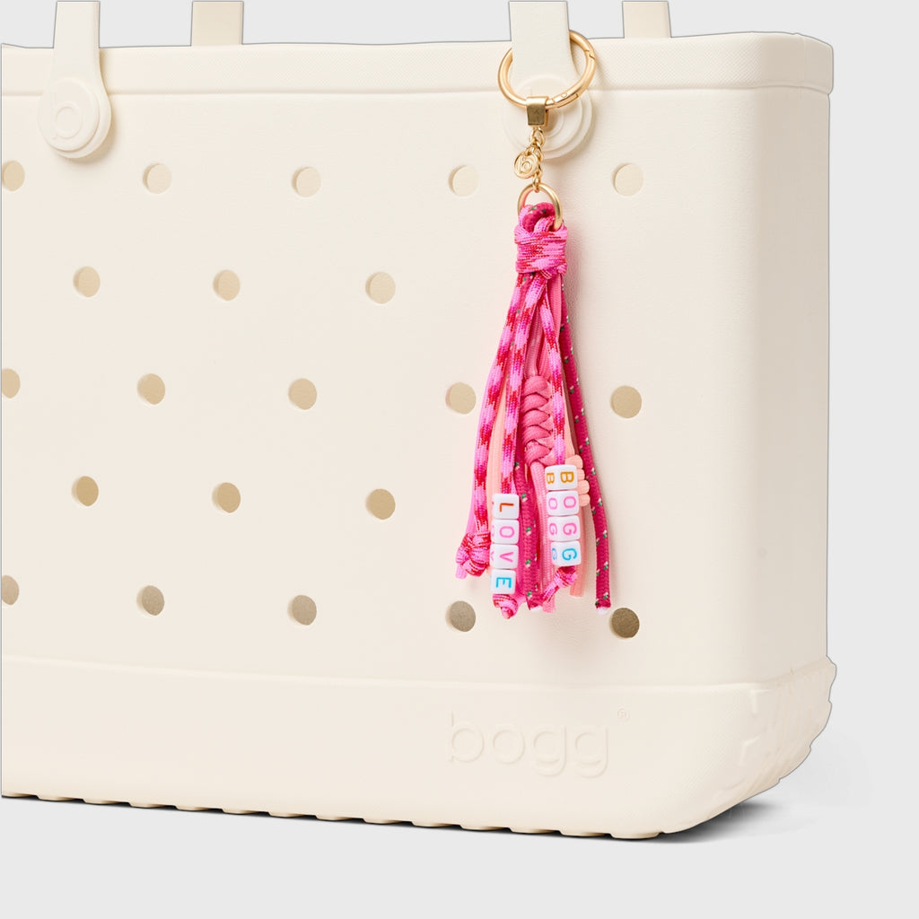 Bogg'd & Charmed Love Tassel Vacation Essentials Beach Organizer Durable Oversized with Travel Accessory Pouch for Weekend Getaways Travel Organizer Vacation Essentials for Women
