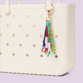 Bogg'd & Charmed Smile Tassel Island Getaway Carryall Heavy Duty Easy Clean Deep Storage Interior for Weekend Travel
